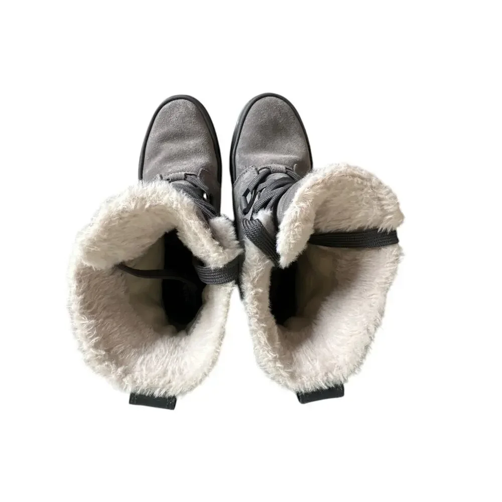 Sorel Tivoli IV Boot Women's Size 9 Quarry Gray Waterproof Suede Faux Fur